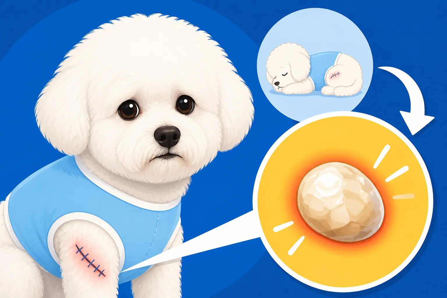 The Stone That Comes Back a Year After Bichon Frise Surgery