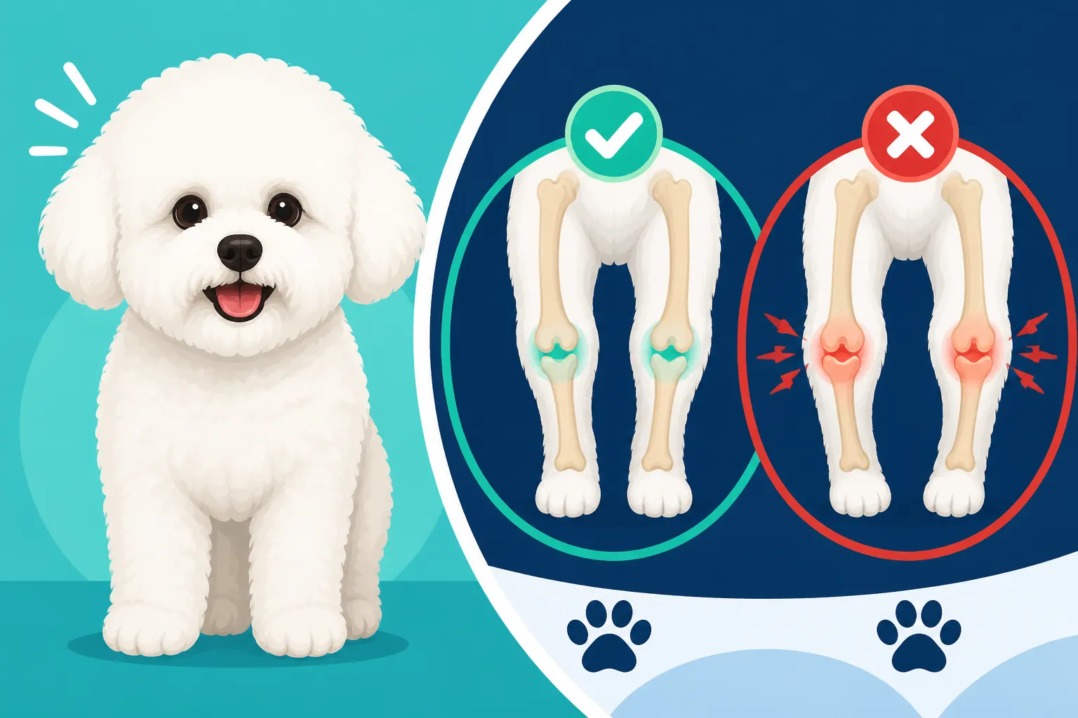 Whether Both of a Bichon Frise's Knees Go