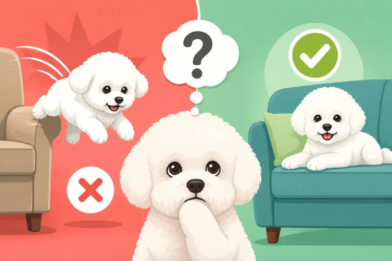 Whether a Bichon Frise Should Jump Off Furniture