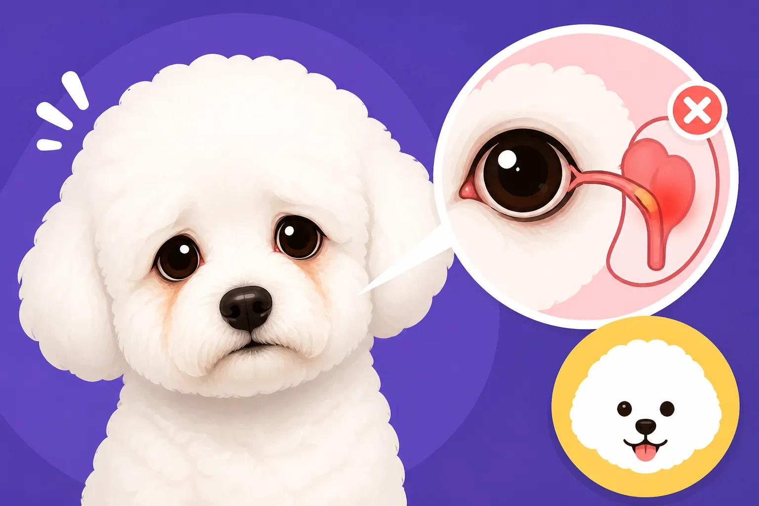Whether a Bichon Frise's Tear Ducts Block