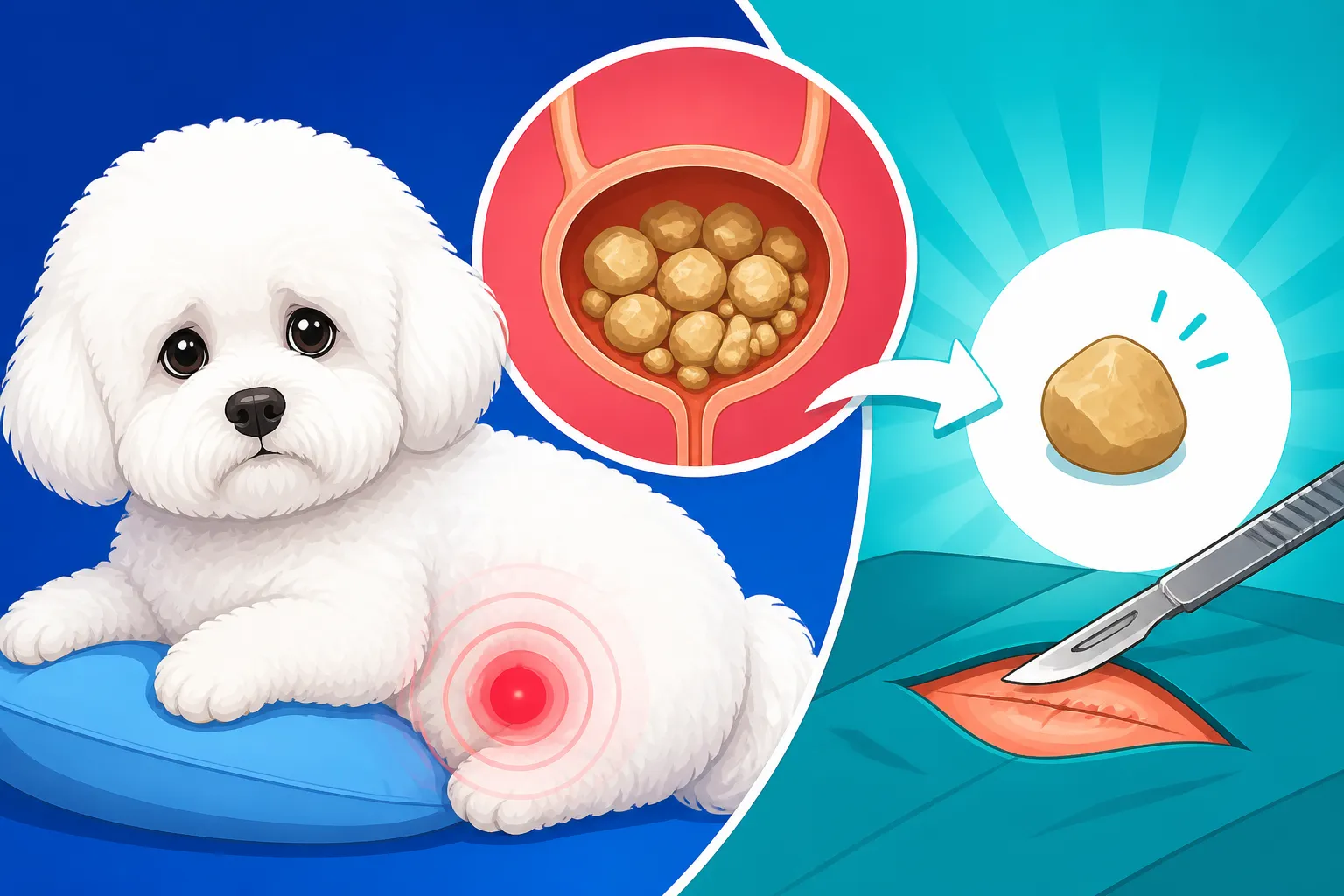 Why a Bichon Frise's Stones Must Be Cut Out