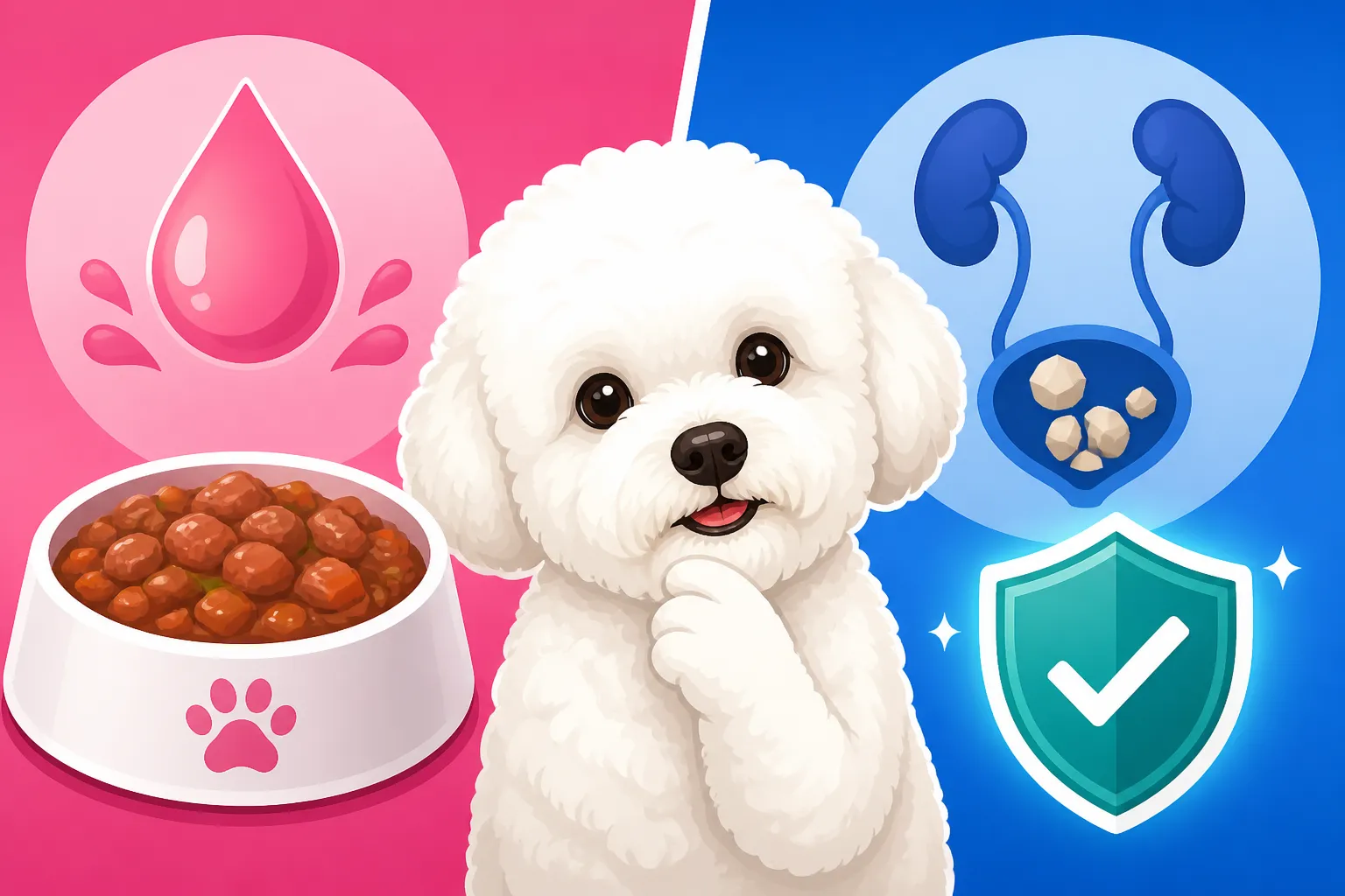 Whether Wet Food Helps a Bichon Frise's Stones