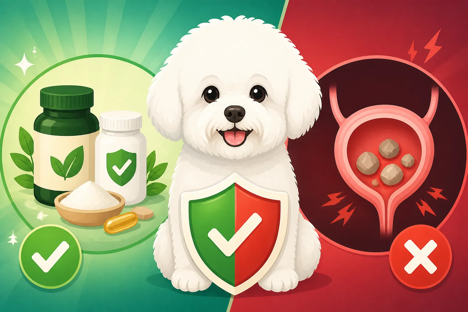 Whether Supplements Prevent a Bichon Frise's Stones