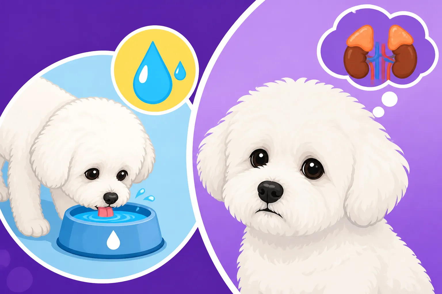 Whether a Cushing's Bichon Frise Drinks Constantly