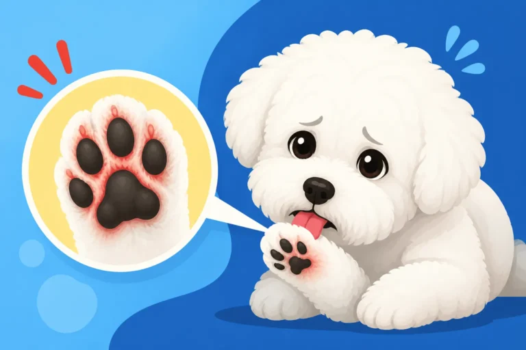 Whether a Bichon Frise Licks Its Paws Raw