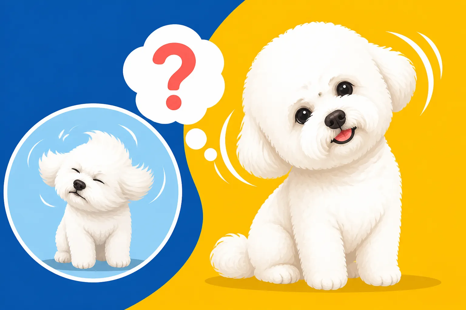 Whether a Bichon Frise Shakes Its Head