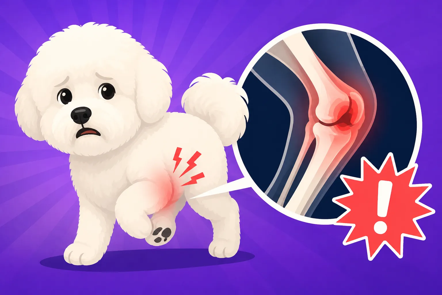 The Skip That Means a Bichon Frise's Knee Has Gone