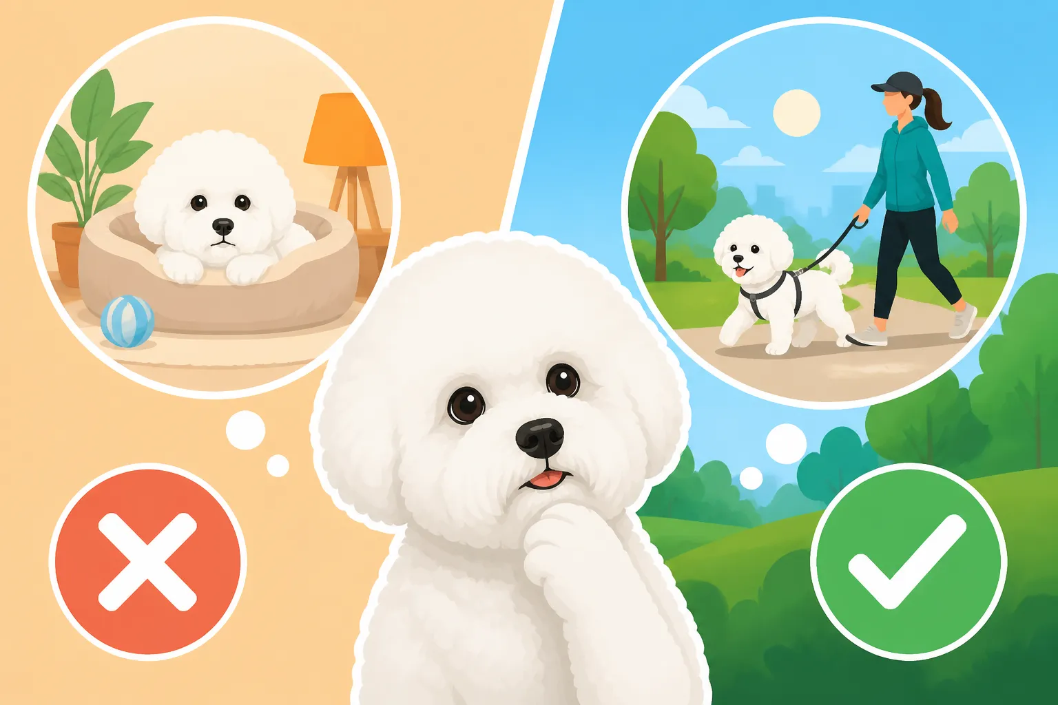Whether a Bichon Frise Needs a Dog Walker