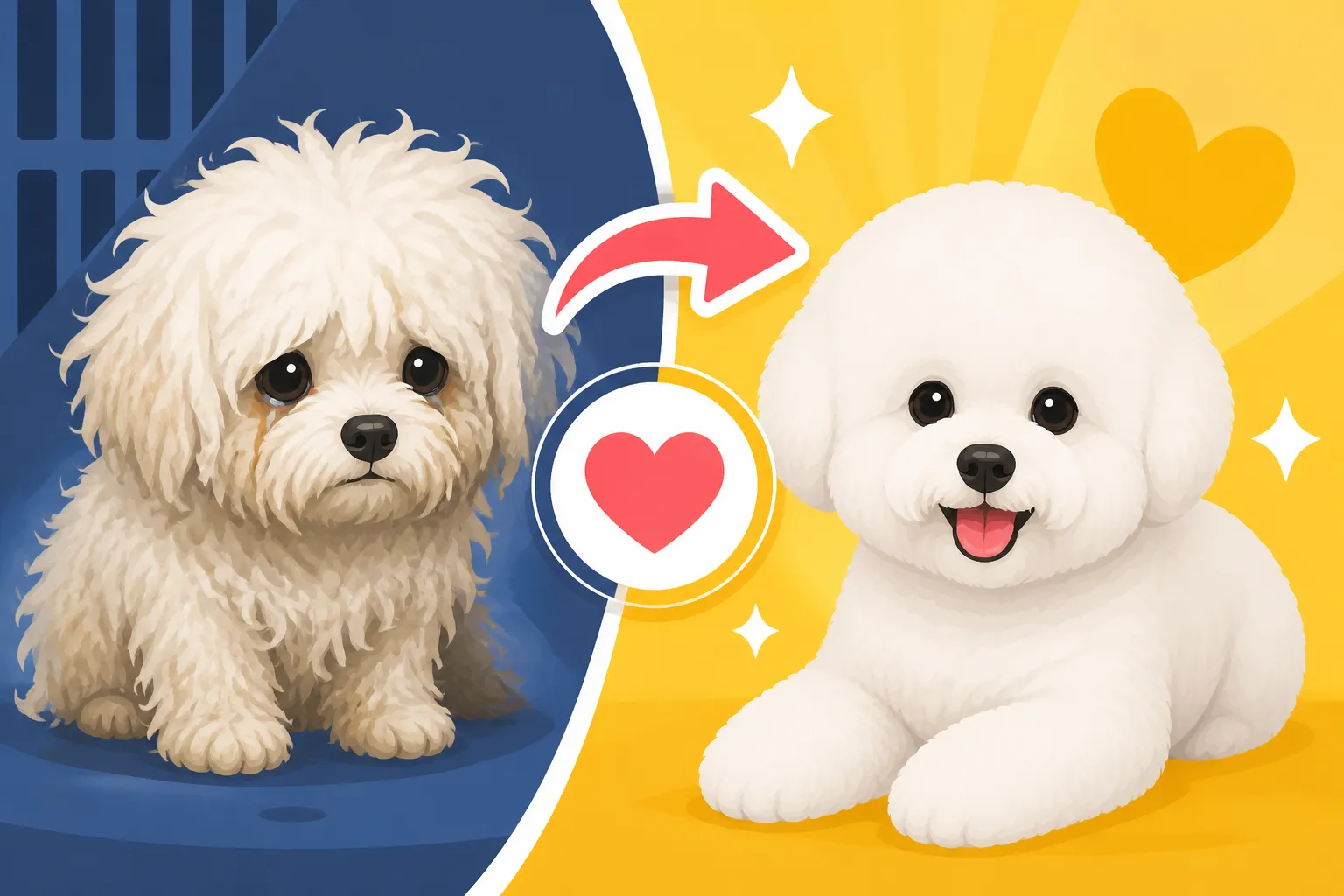 Whether a Rescue Bichon Frise Arrives Matted