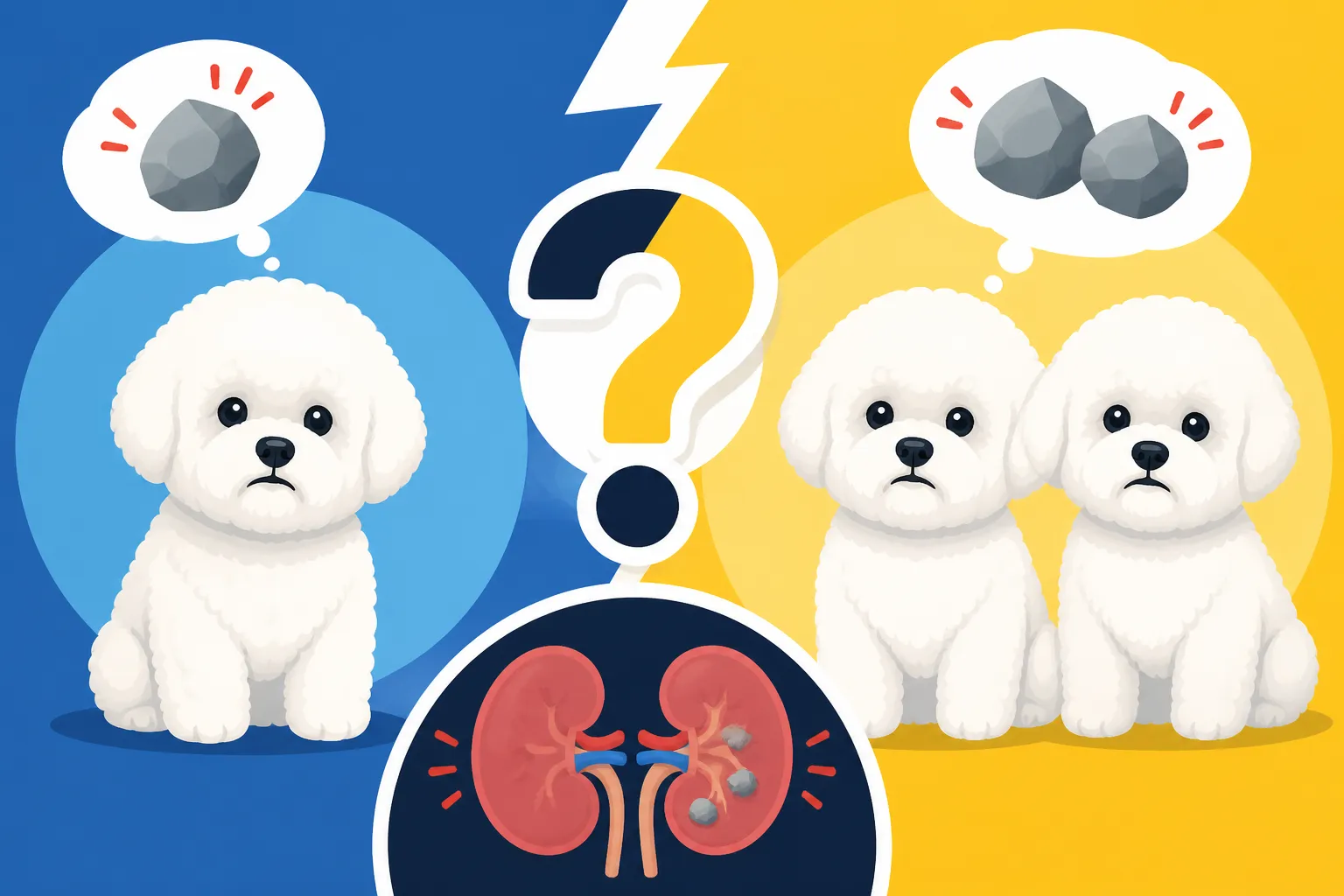Whether Two Bichon Frises Double the Stone Risk Cost