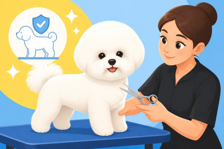 Teaching a Bichon Frise to Stand for an Hour of Scissoring