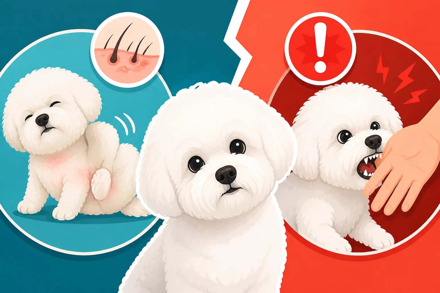 Whether an Itchy Bichon Frise Bites When Handled