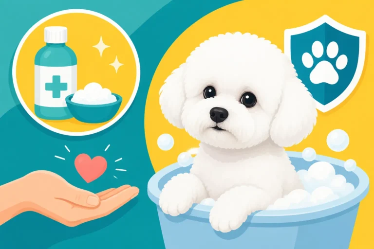 Teaching a Bichon Frise to Tolerate Medicated Baths