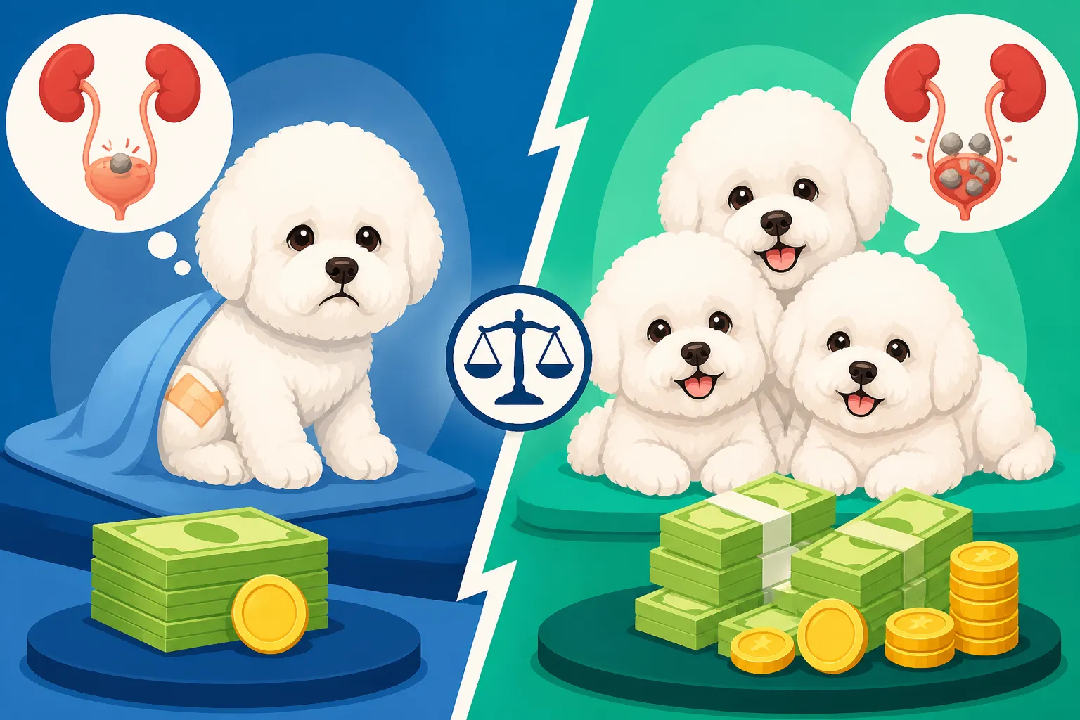 What One Bichon Frise Stone Surgery Costs and What Three Cost