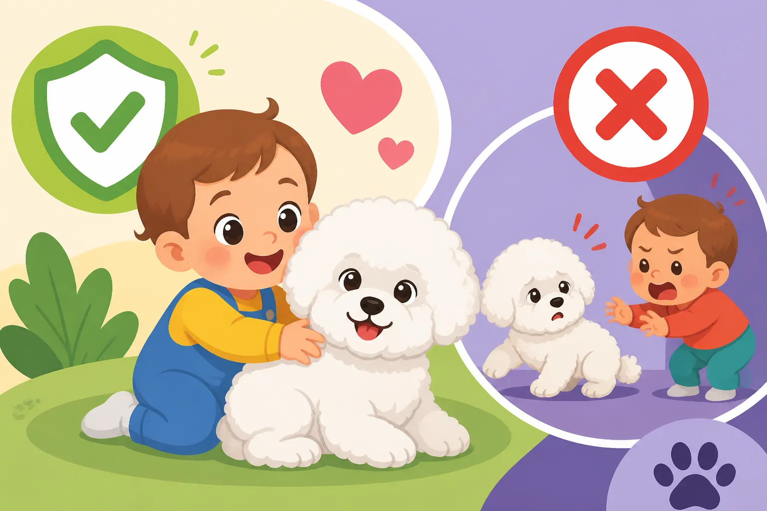 Whether a Bichon Frise Is Safe With Toddlers