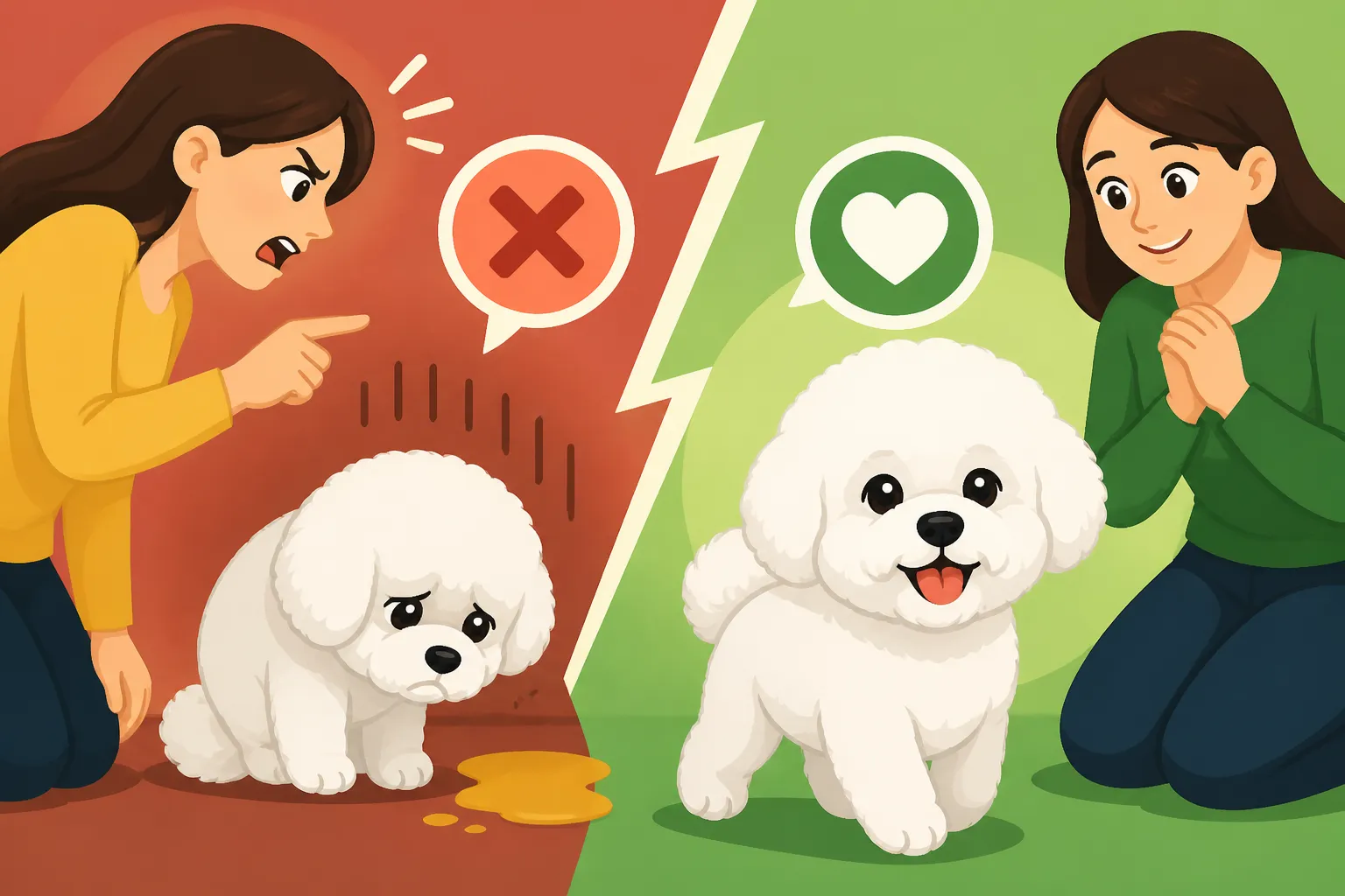 Whether Punishing Accidents Sets a Bichon Frise Back