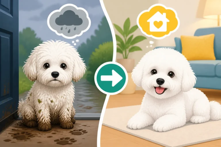 Whether a Rescue Bichon Frise Arrives Clean Indoors