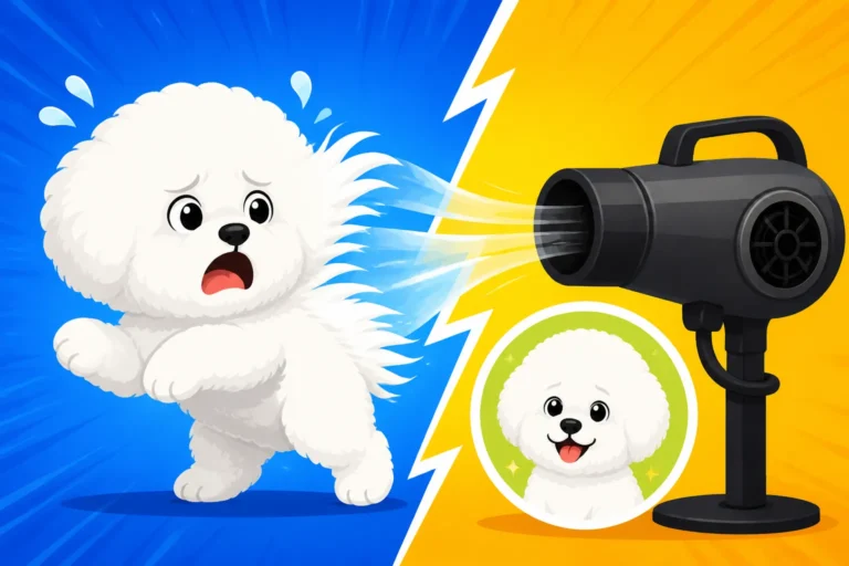 Whether a Bichon Frise Panics at a High Velocity Dryer