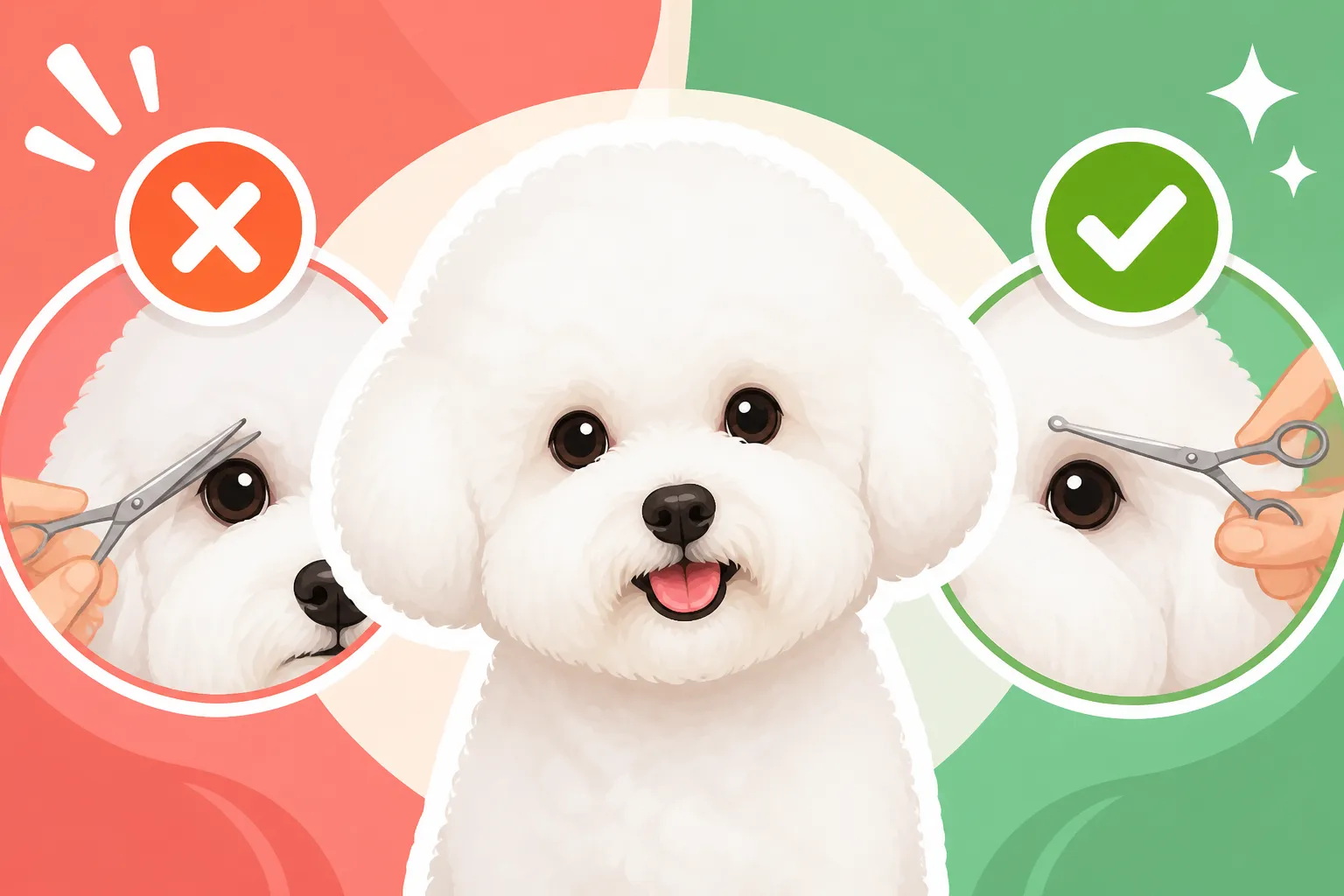 Whether a Bichon Frise Lets You Trim Around Its Eyes