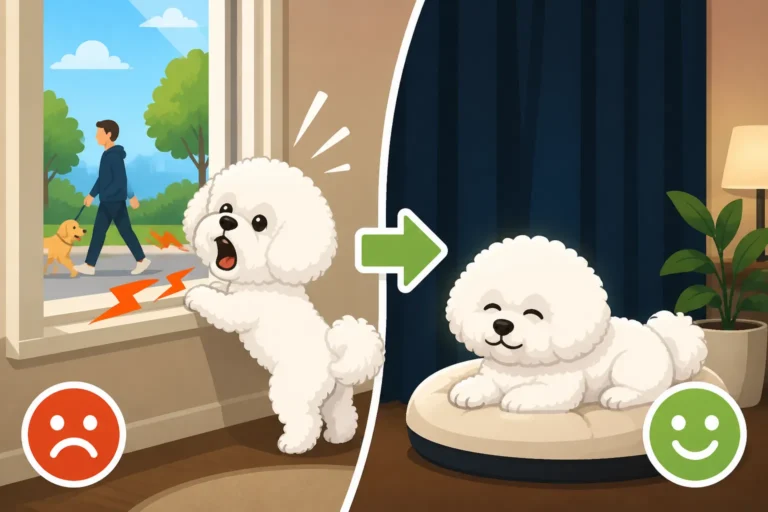Whether Blocking the Window Quiets a Bichon Frise