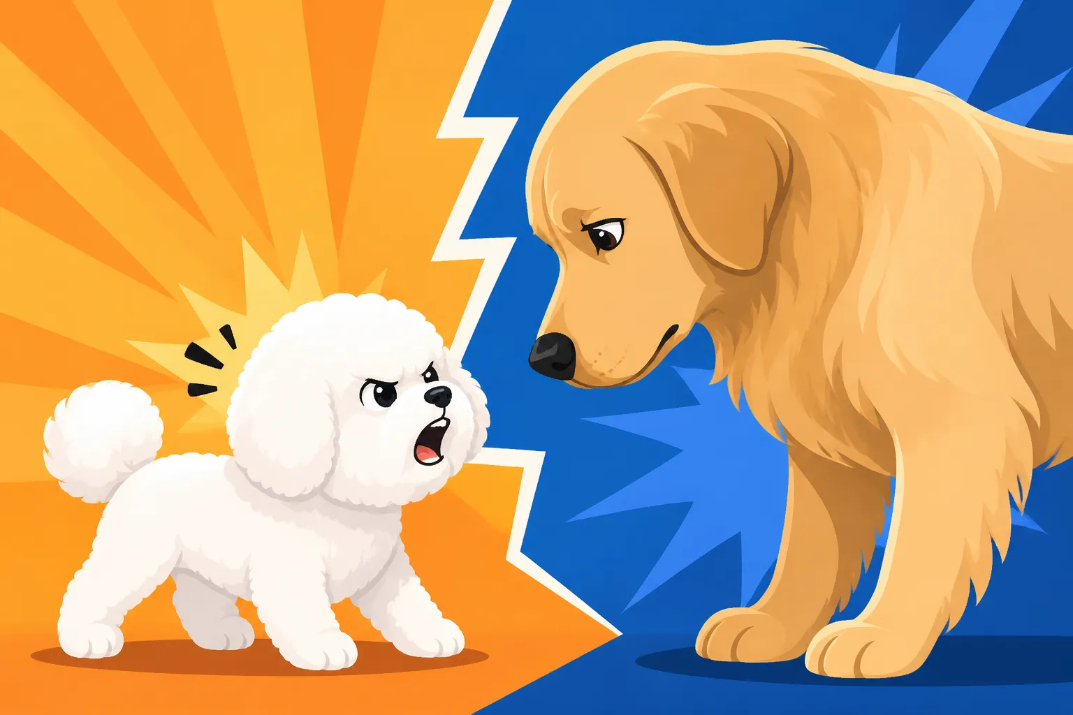 Whether a Bichon Frise Growls at Bigger Dogs