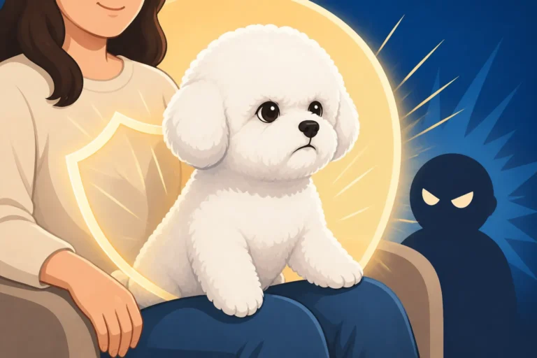 Whether a Bichon Frise Guards Its Owner's Lap