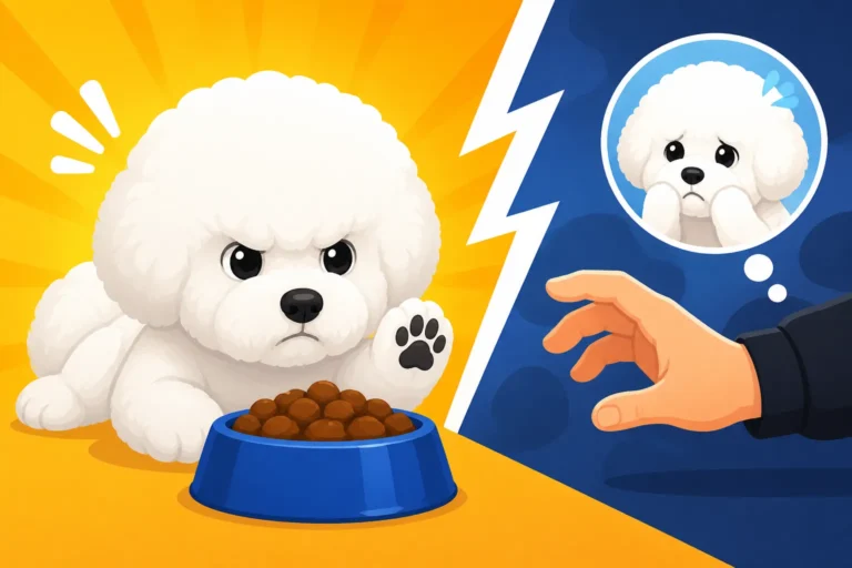 Whether a Bichon Frise Guards Its Food