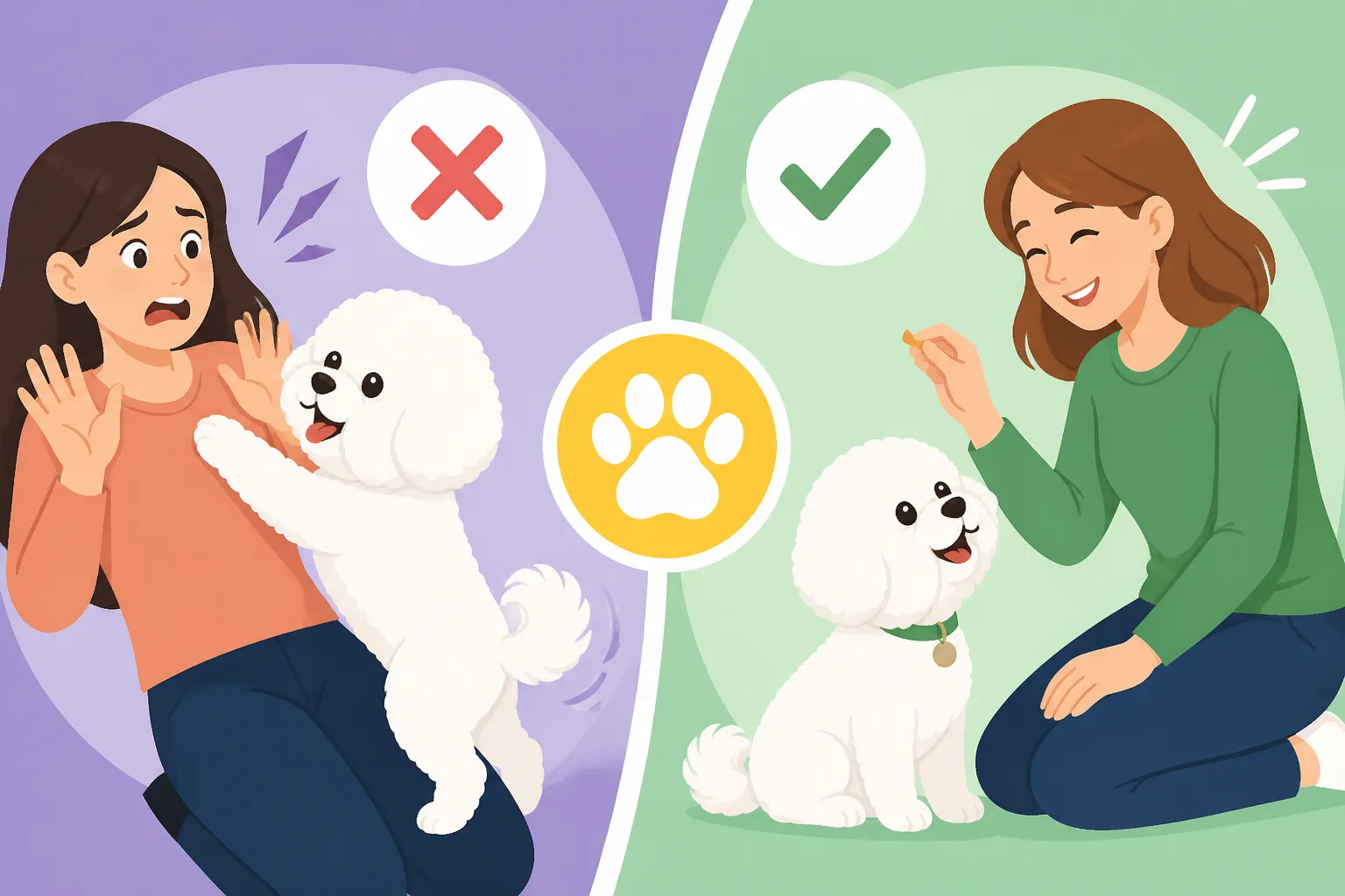 Whether a Bichon Frise Jumps Up on People