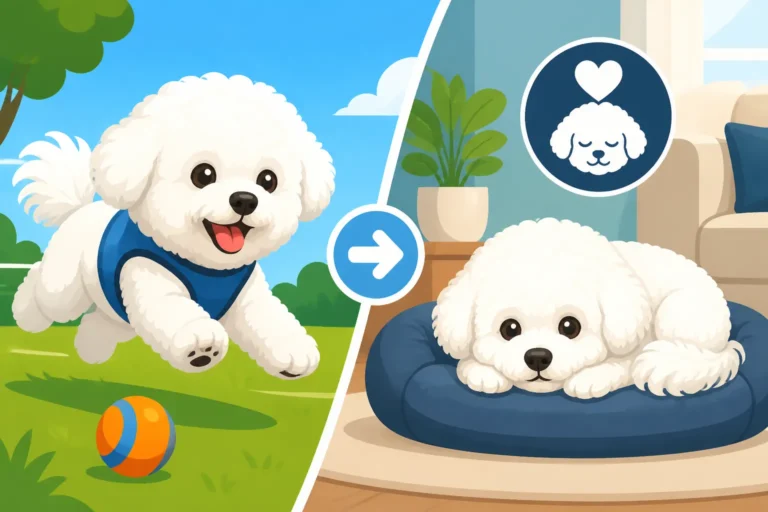 Whether a Bichon Frise Settles After Exercise