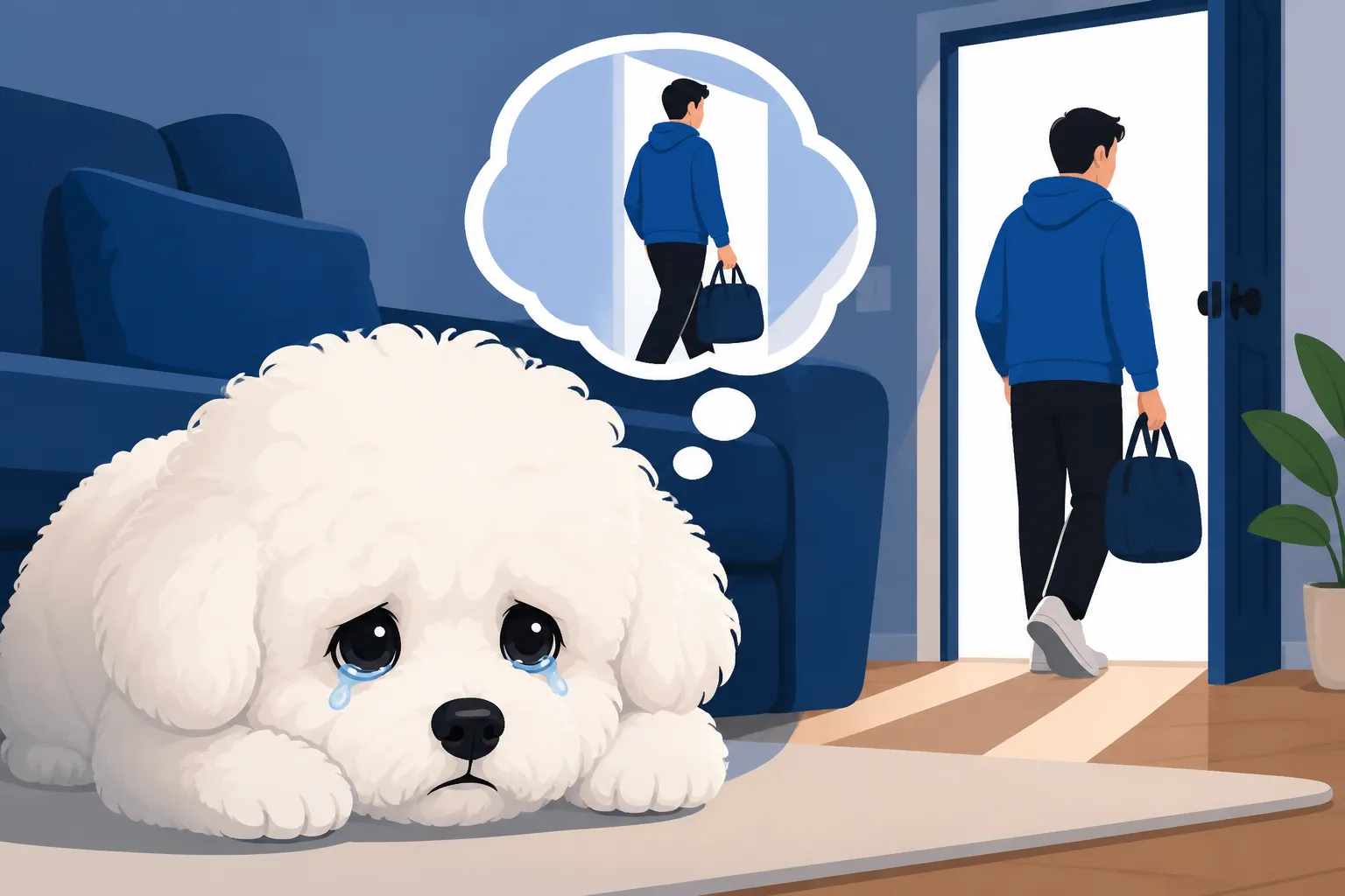 Whether a Bichon Frise Cries When You Leave