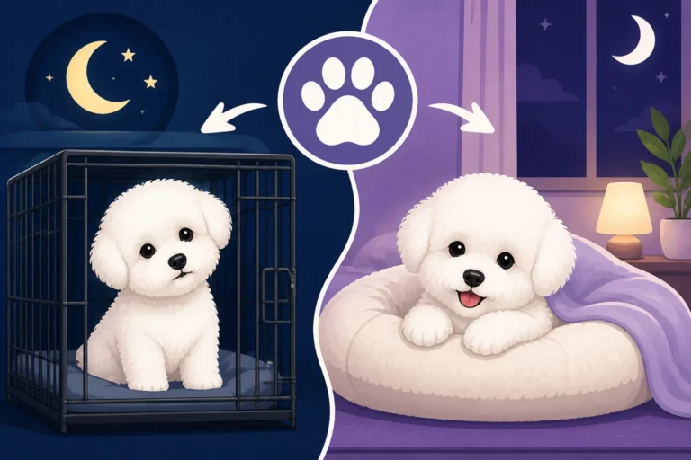 Whether a Bichon Frise Puppy Should Be Crated at Night