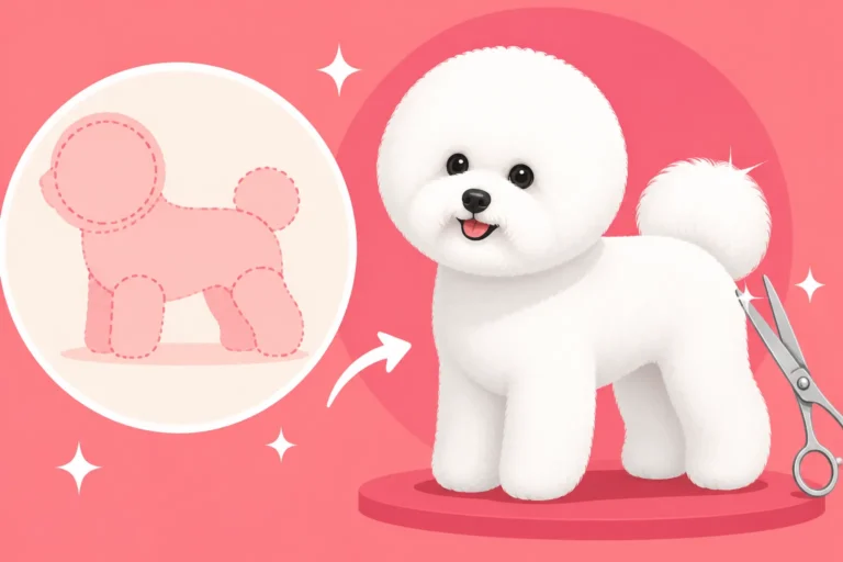 The Powder Puff Outline a Bichon Frise Is Scissored Into