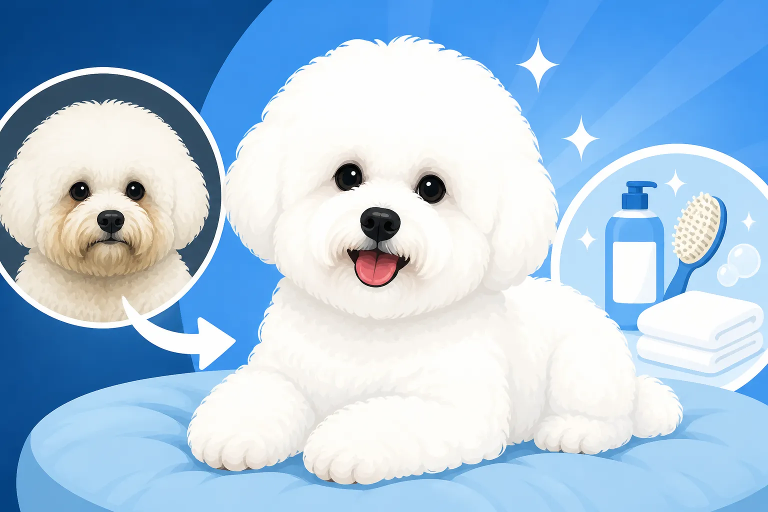 Keeping a White Bichon Frise Actually White