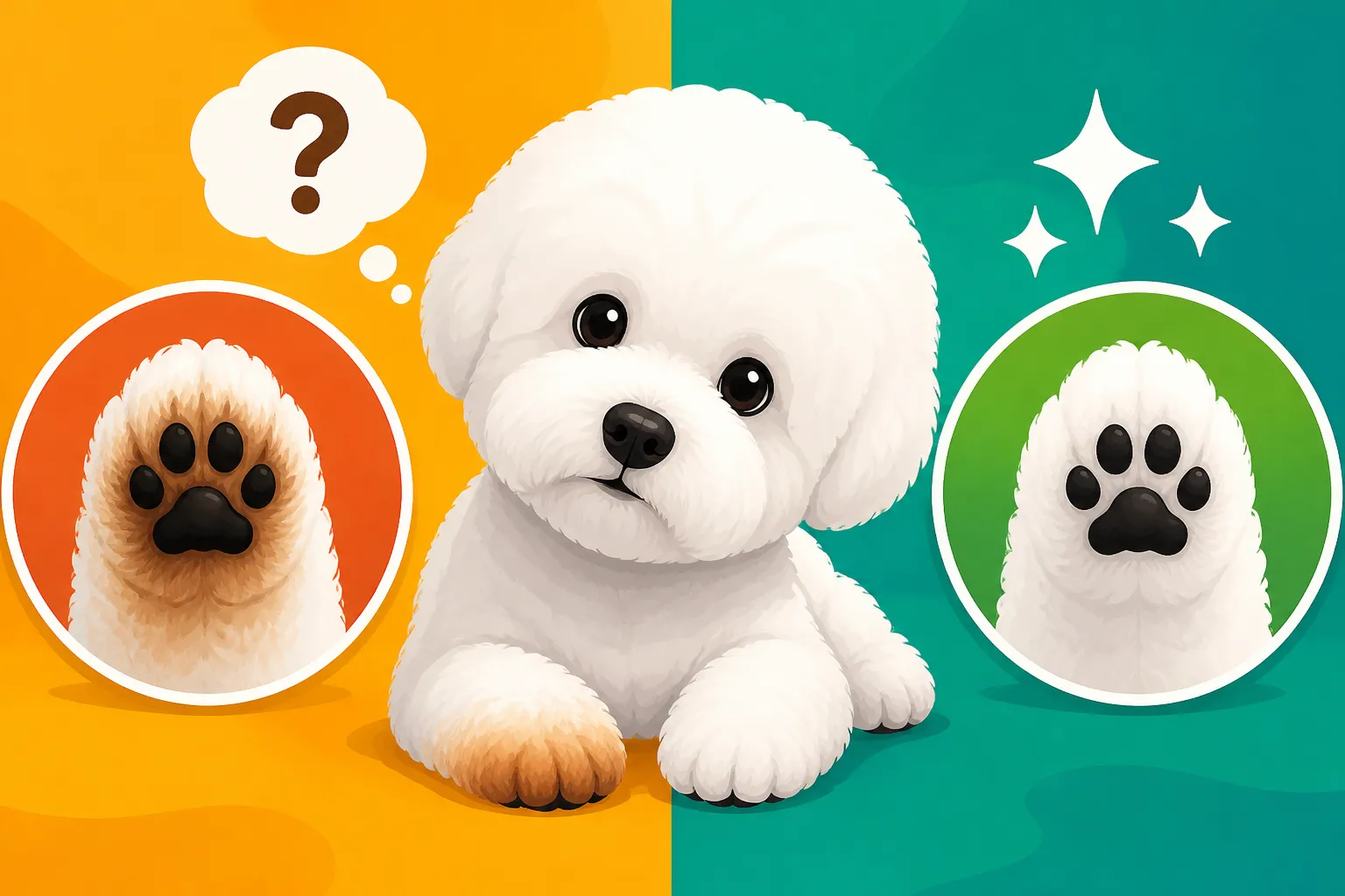 Whether a Bichon Frise's Feet Stain Brown