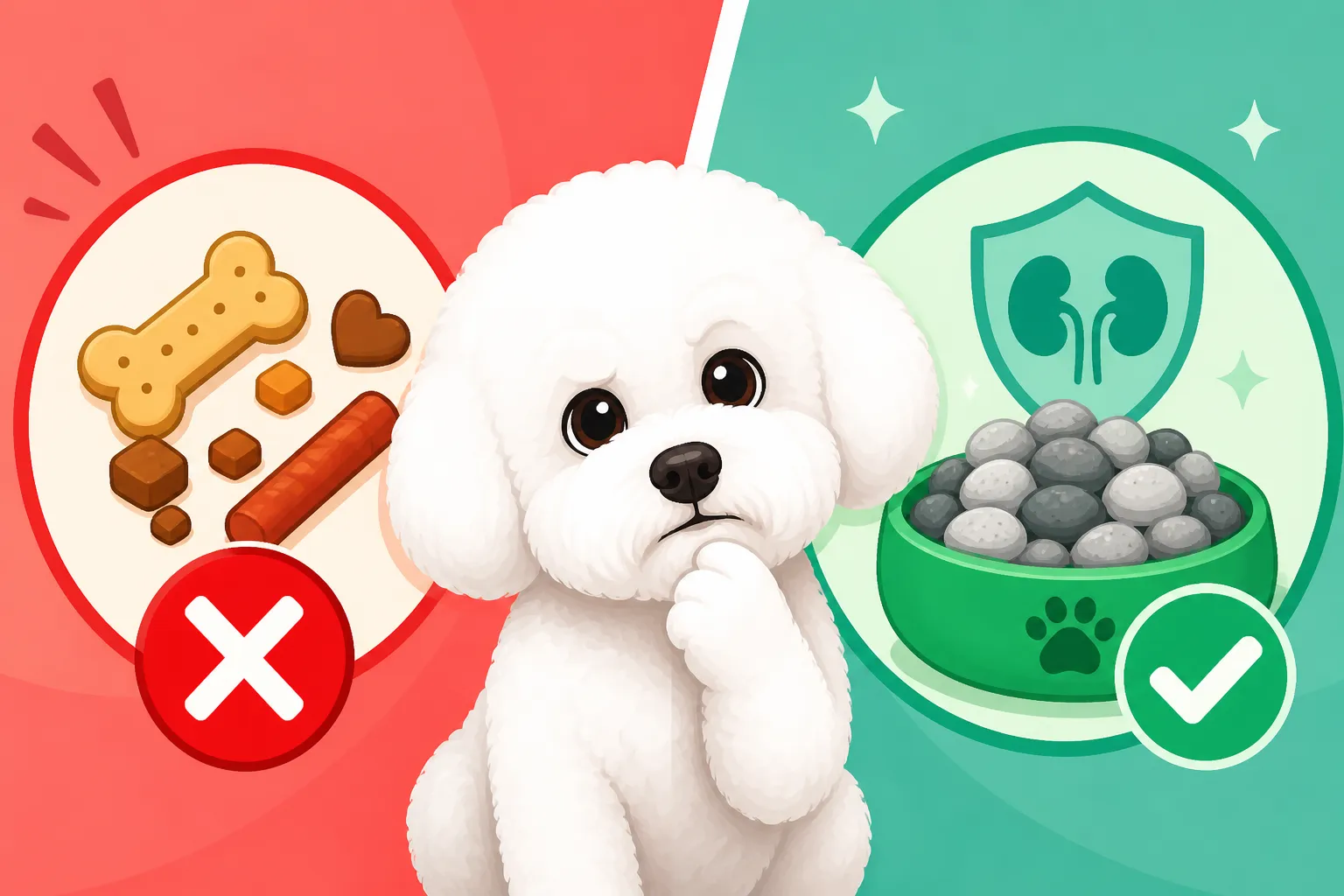 Whether Treats Ruin a Bichon Frise's Stone Diet