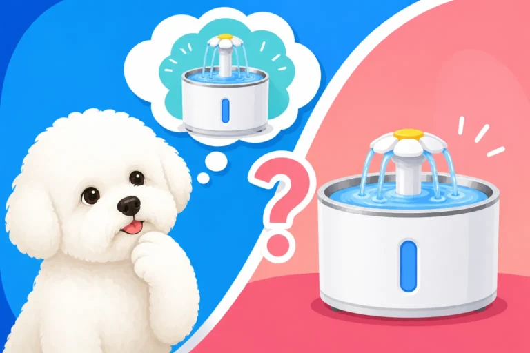 Whether a Water Fountain Encourages a Bichon Frise