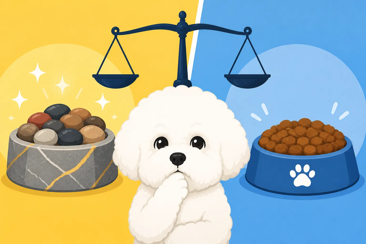 Whether a Bichon Frise's Stone Diet Costs More Than Regular Food