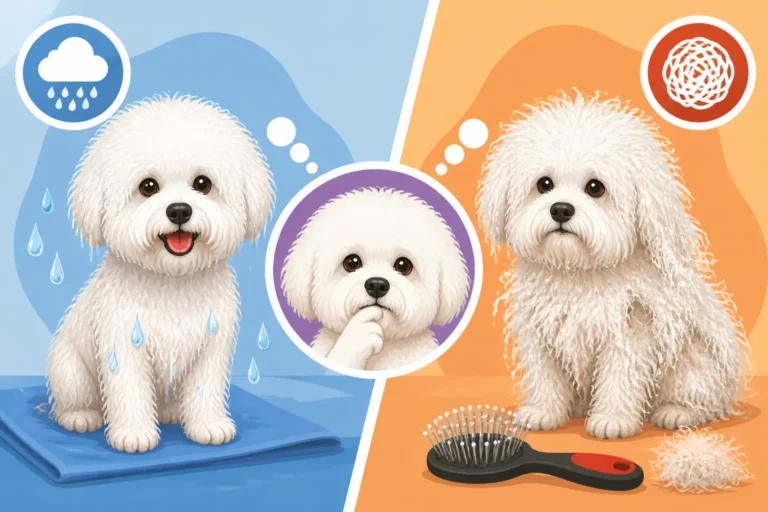 Whether a Damp Bichon Frise Mats Faster