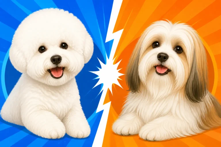 The Bichon Frise Against a Havanese