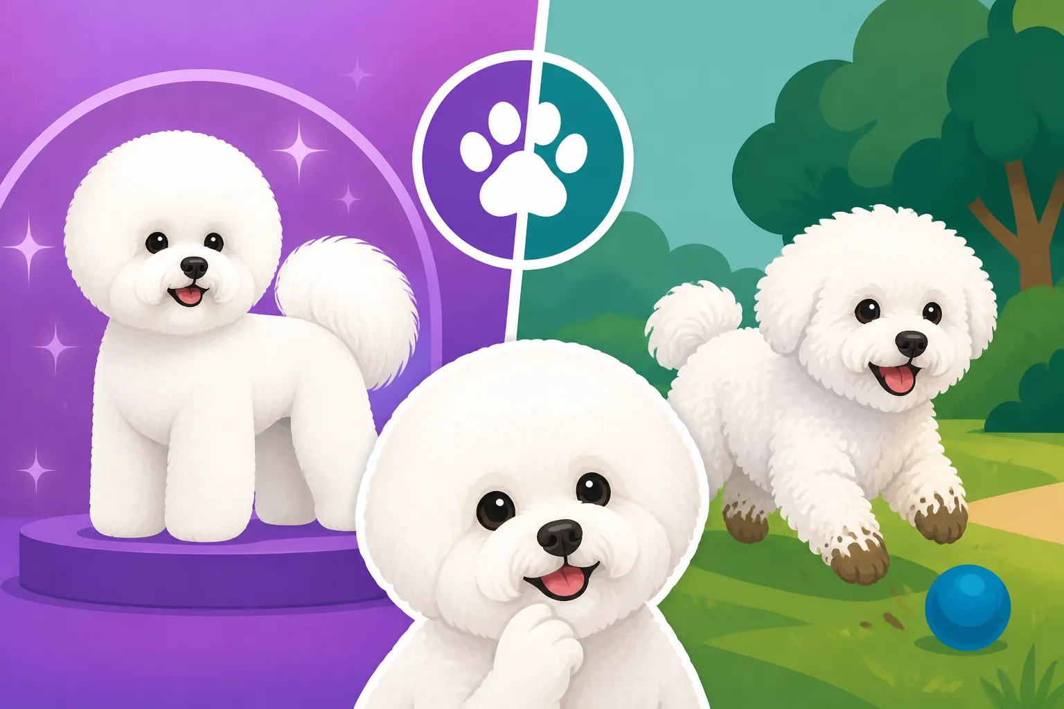 Whether a Show Trim Is Practical for a Pet Bichon Frise