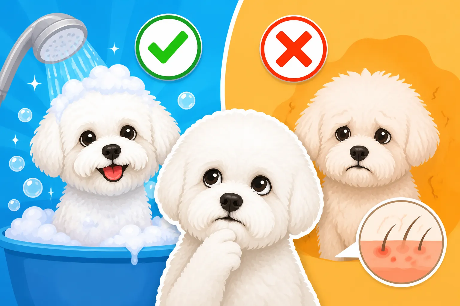 Whether Bathing a Bichon Frise Weekly Is Too Much