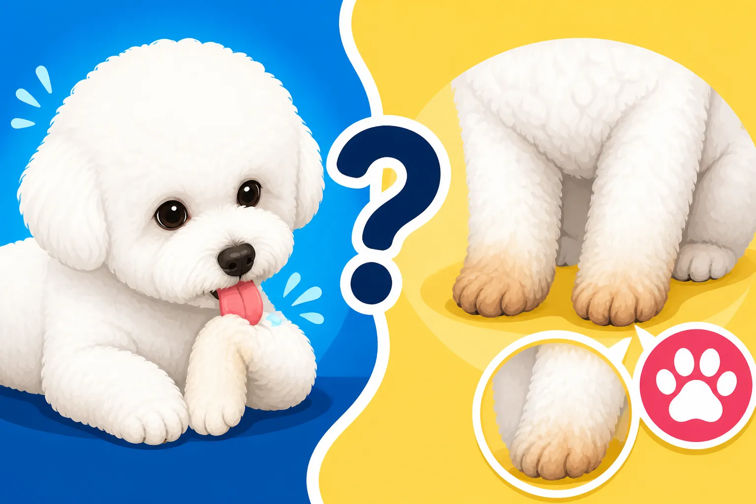 Whether Saliva Stains a Bichon Frise's Legs