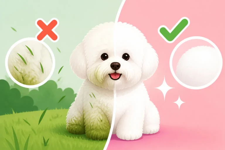 Whether Grass Stains a Bichon Frise