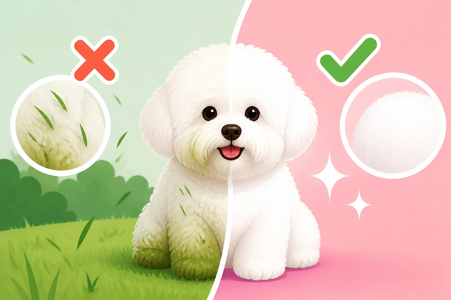 Whether Grass Stains a Bichon Frise
