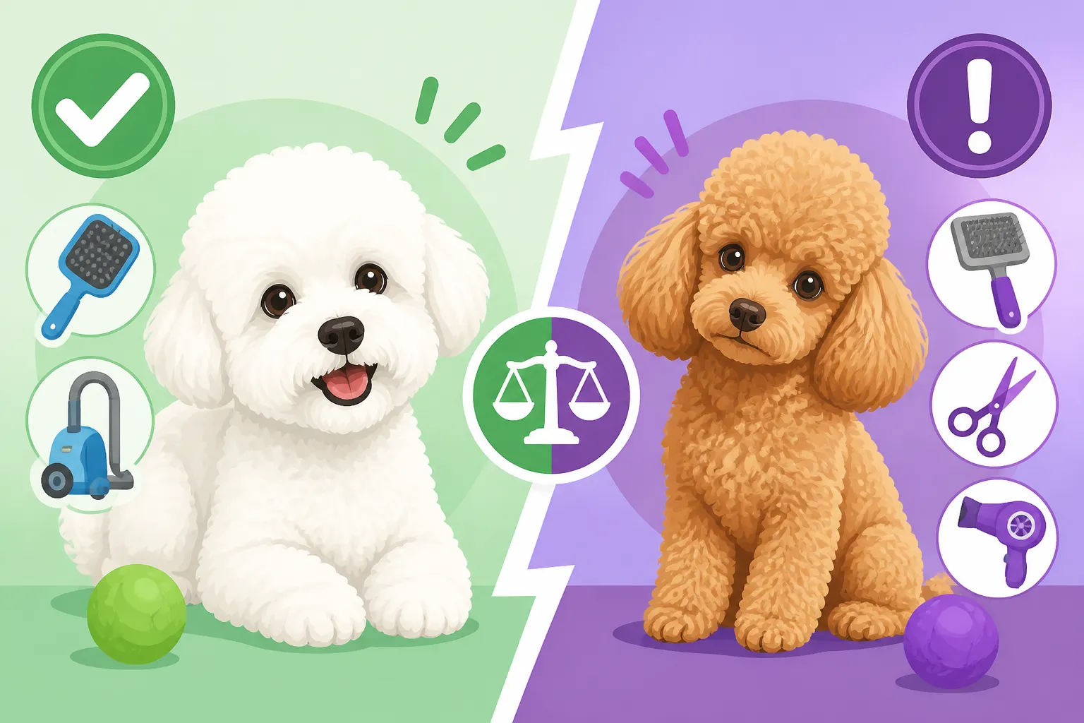 Whether a Bichon Frise Is Less Work Than a Toy Poodle