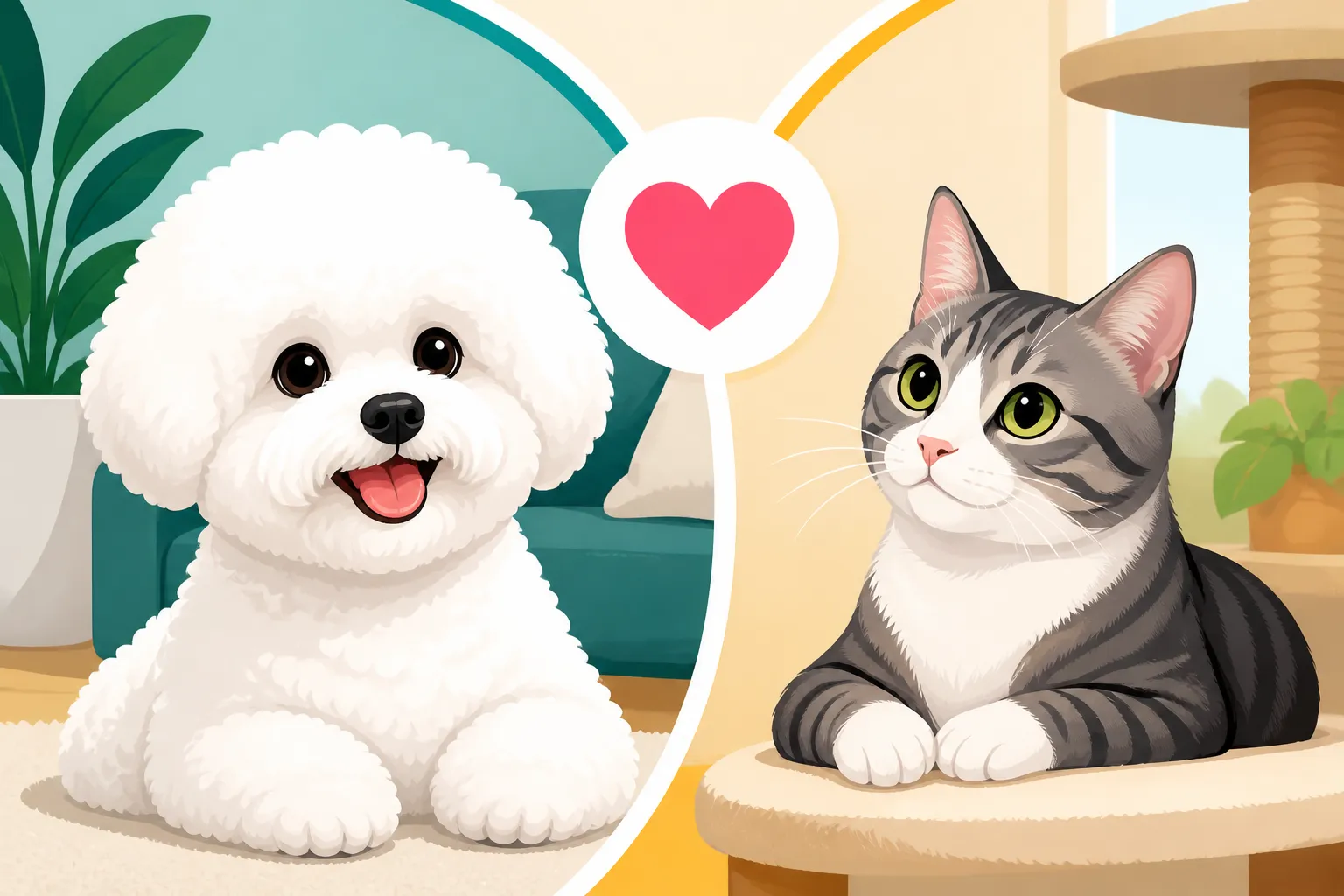 Whether a Bichon Frise Suits a Household With Cats