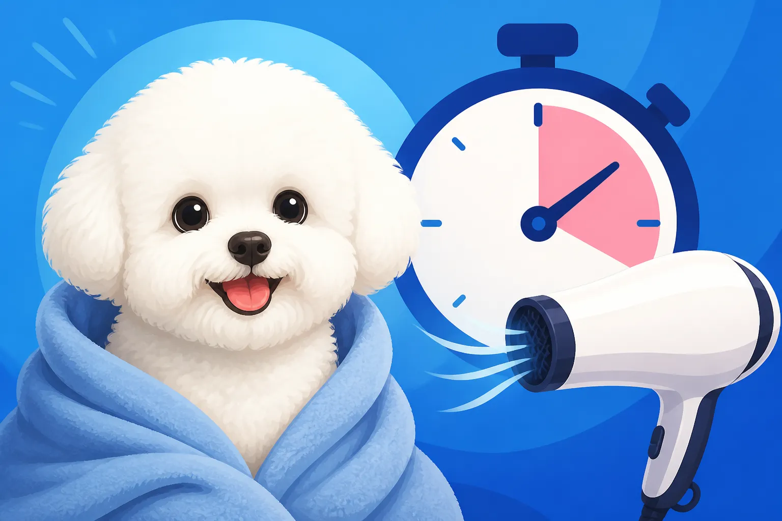 How Long Drying a Bichon Frise Takes