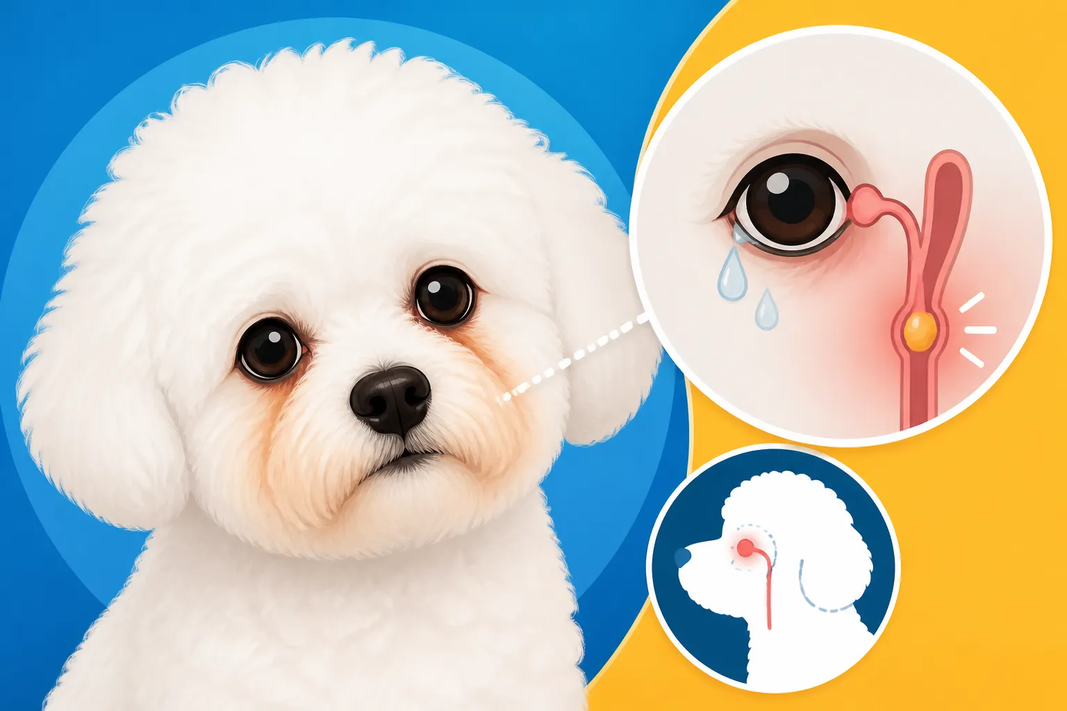 Whether Blocked Tear Ducts Cause a Bichon Frise's Stains