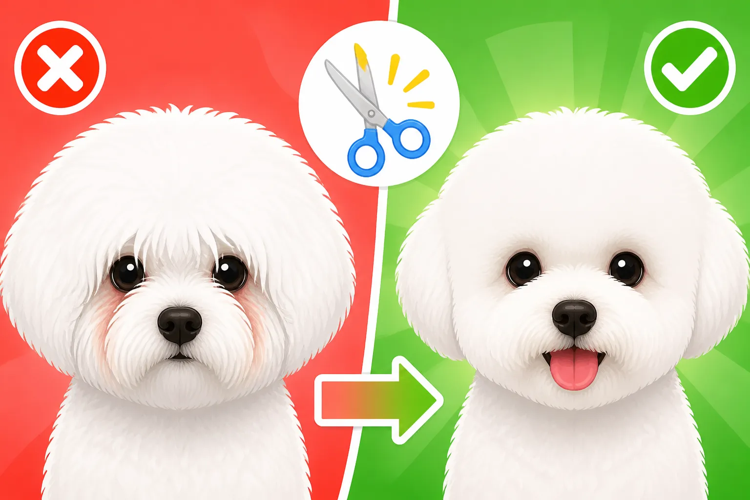 Whether the Hair Under a Bichon Frise's Eyes Should Be Trimmed