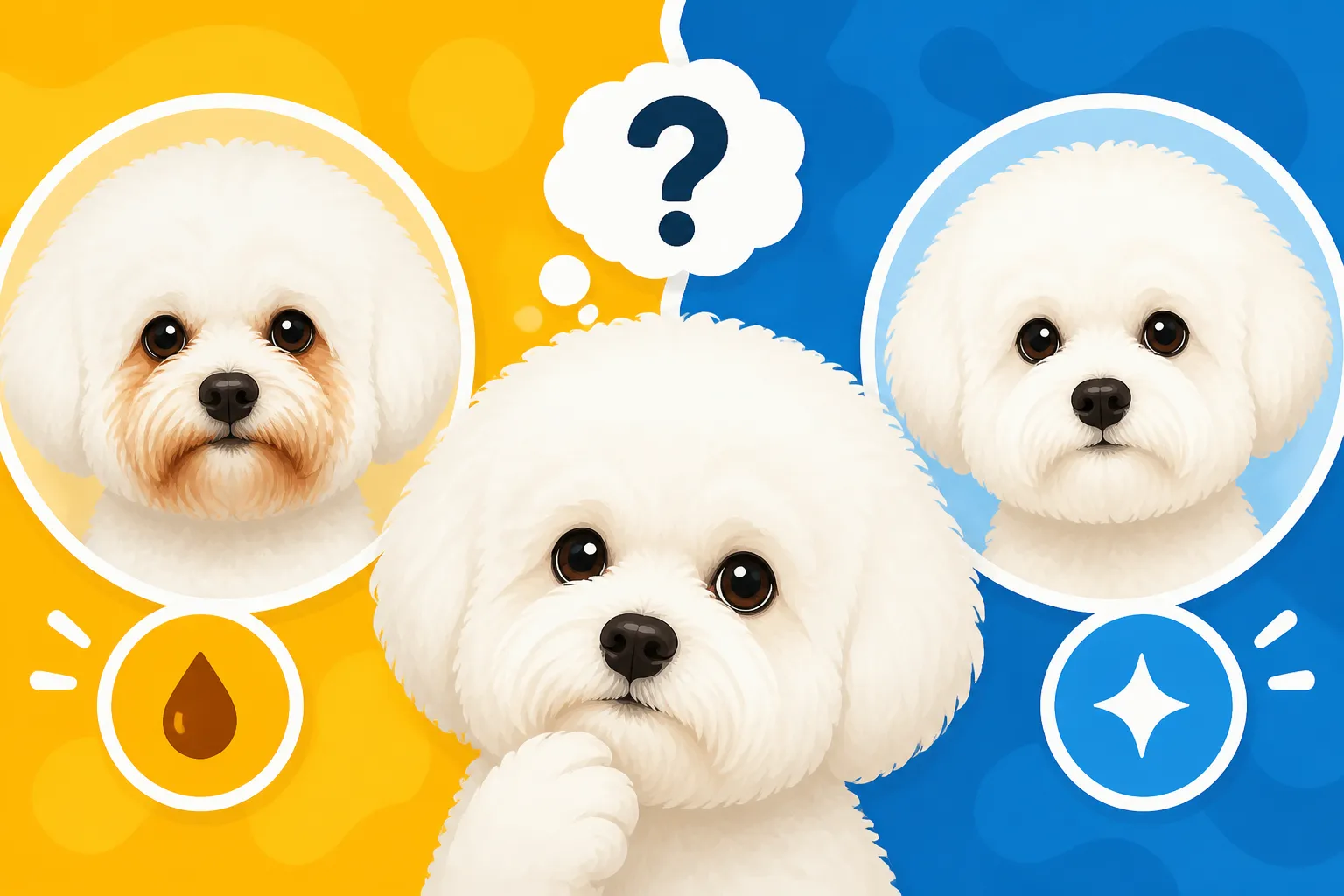 Whether a Bichon Frise's Beard Stains Too